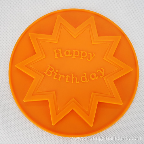 Silicone Chocolate mould-Round with happy birthday